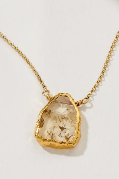 EARTH, WIND AND FIRE NECKLACE CITRINE