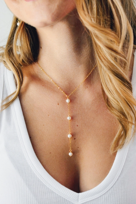 PEARL GOLD Y NECKLACE