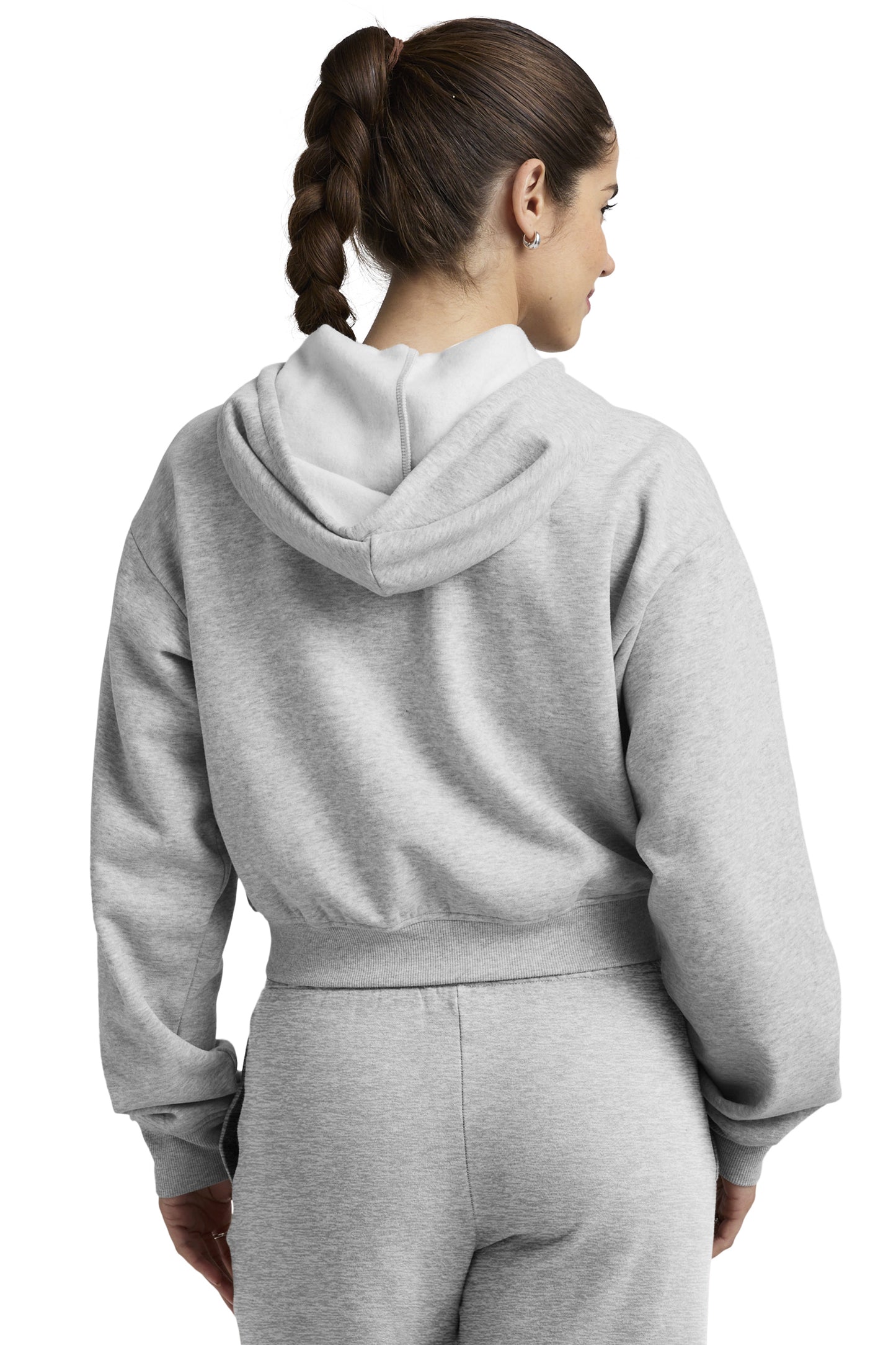 LUXEFLEECE ZIP UP HOODIE LIGHT GREY