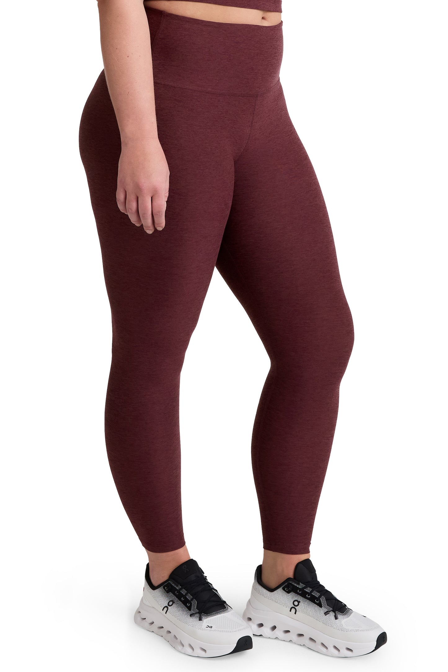 CAUGHT IN THE MIDI SPACEDYE LEGGING MIDNIGHT BURGUNDY