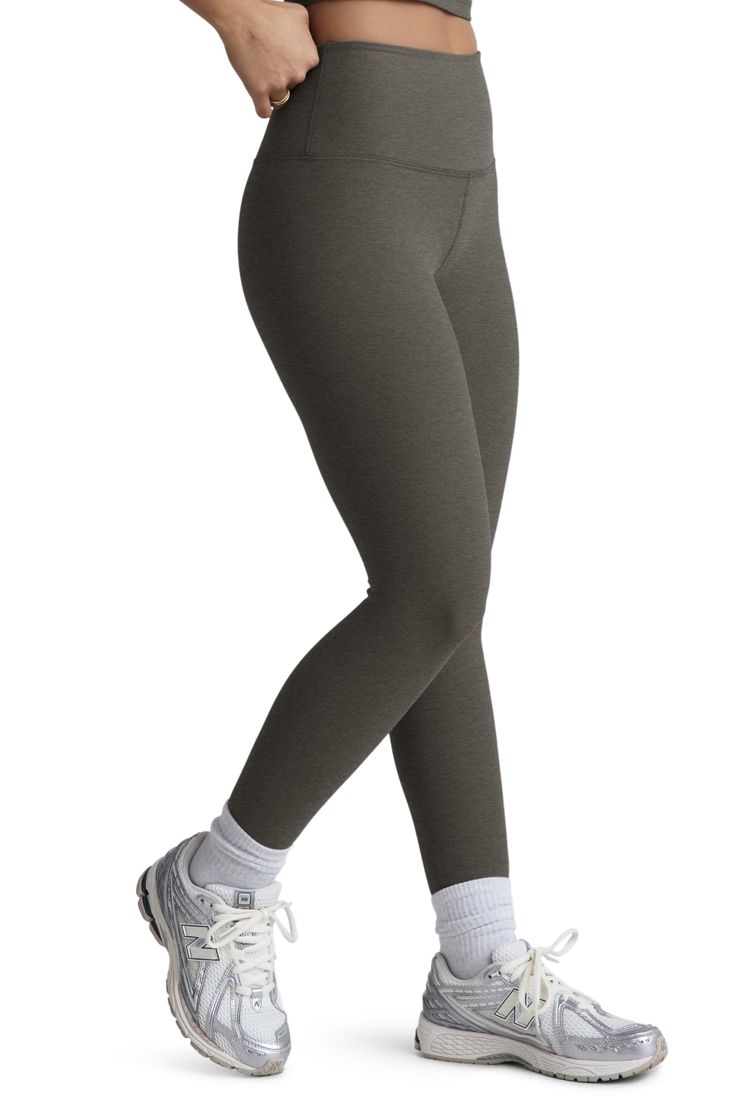 CAUGHT IN THE MIDI SPACEDYE LEGGING TRUE GREY