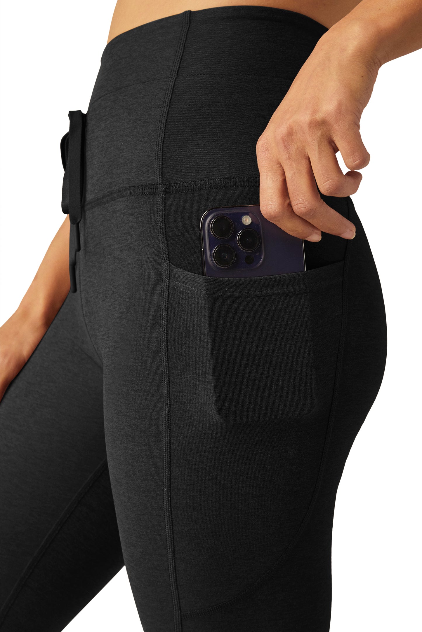 GO POCKET SPACEDYE MIDI LEGGING DARKEST NIGHT