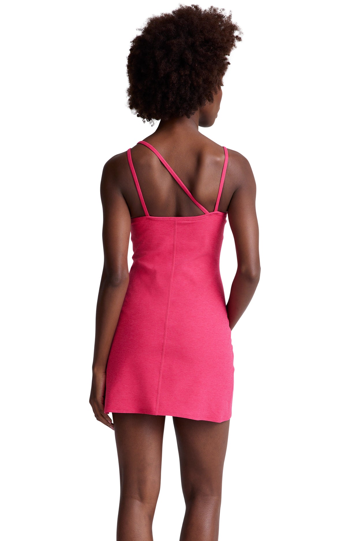 FEARLESS SPACEDYE MINI DRESS VIVID PINK
