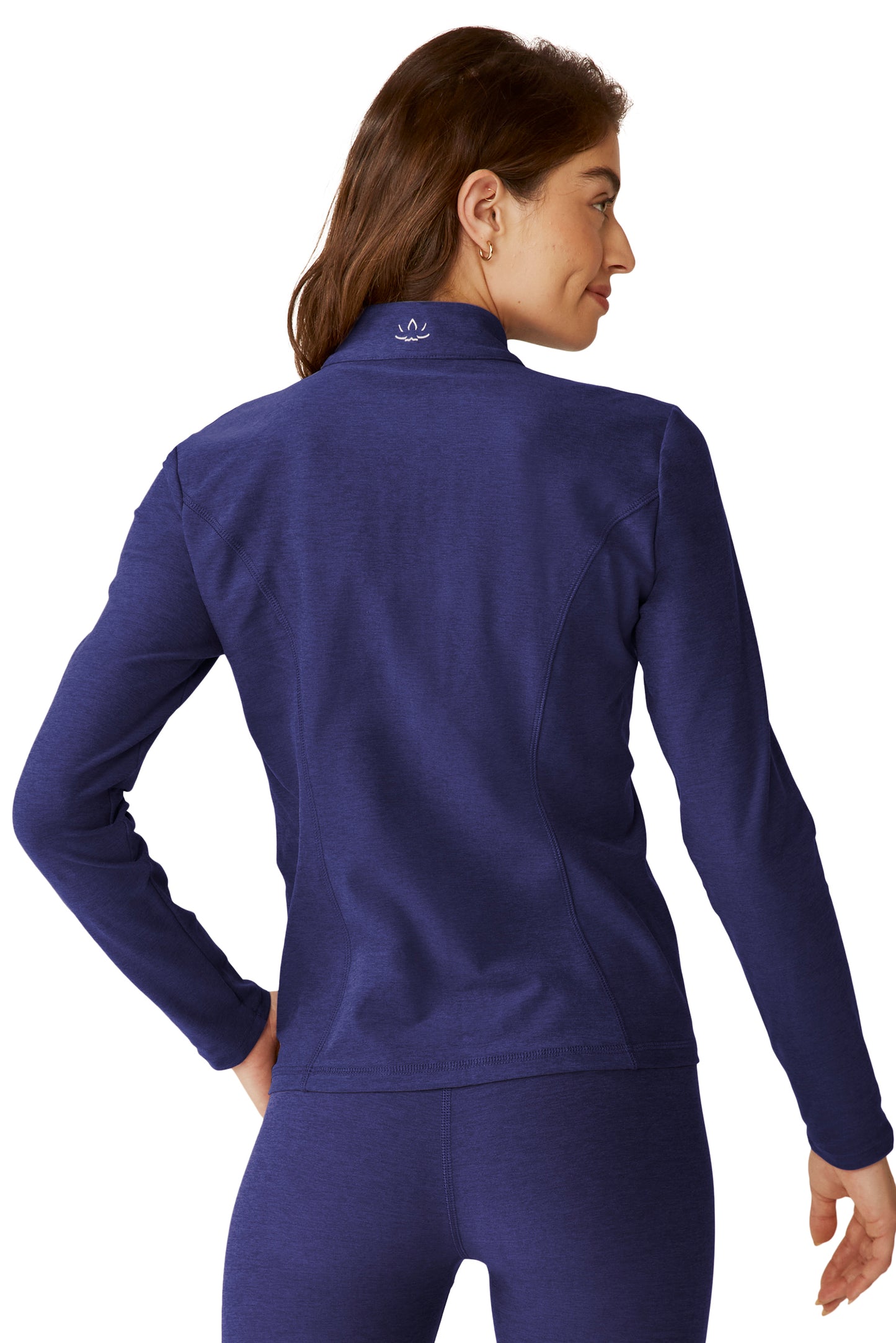 ON THE GO MOCK NECK SPACEDYE JACKET ETERNAL BLUE