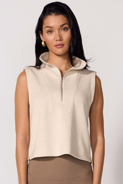 DREAMWEAVE HALF ZIP TANK BIRCH