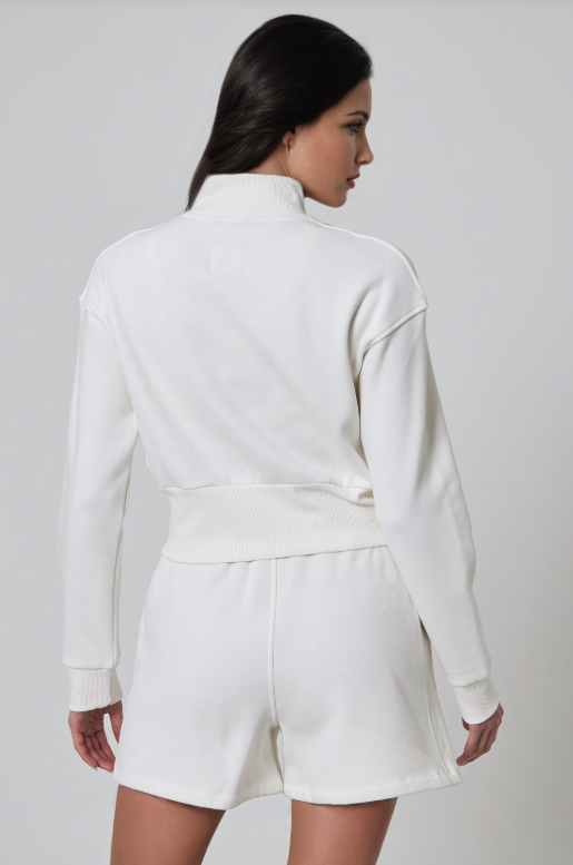 COMFORT CROPPED JACKET WHITE