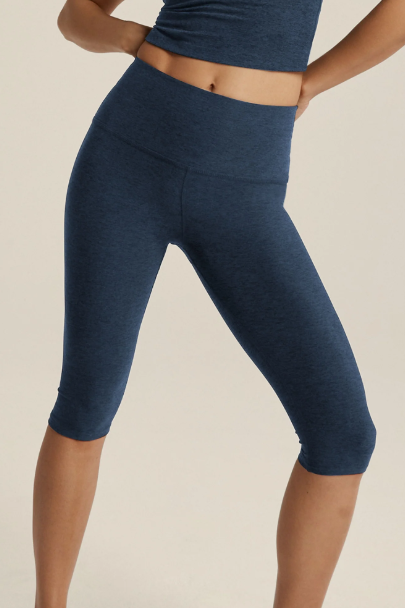 PEDAL PUSHER SPACEDYE LEGGING NOCTURNAL NAVY