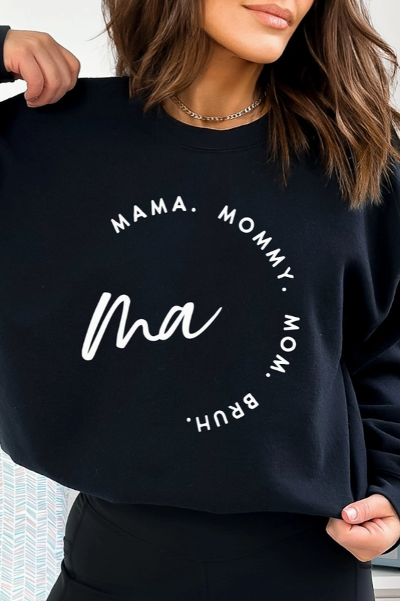 MA TO BRUH CREWNECK BLACK
