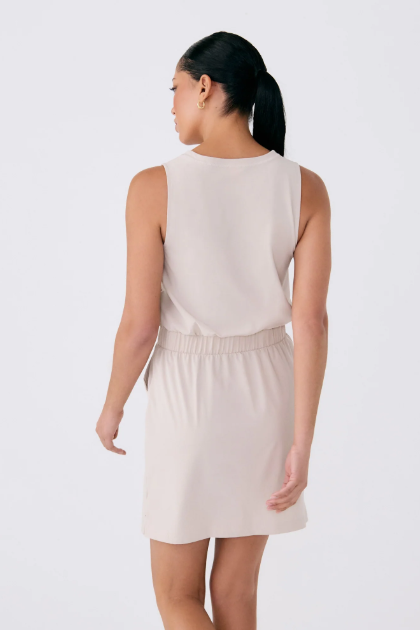 SOFIA SCOOP NECK DRESS ABALONE
