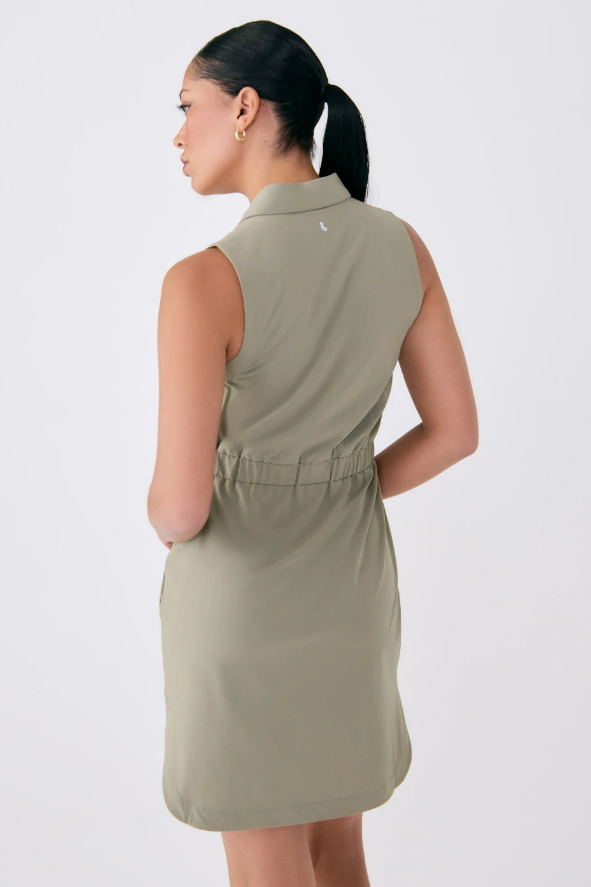 OLIVIE SHIRT DRESS HAZEL GREEN