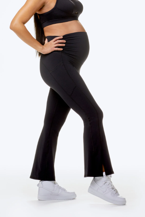 EMBRACE MATERNITY FLARE PANT BLACK