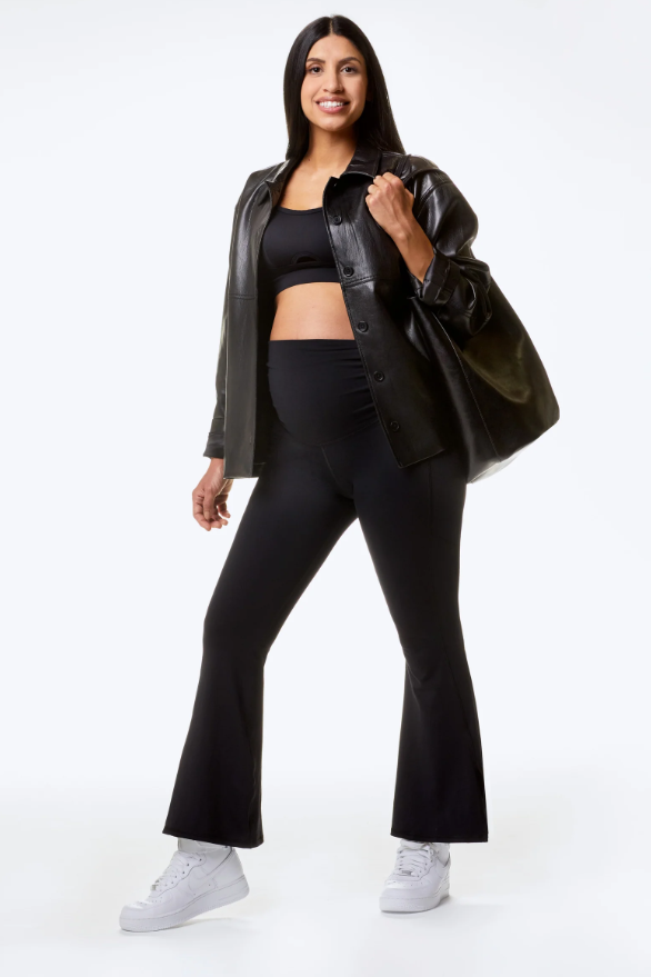 EMBRACE MATERNITY FLARE PANT BLACK