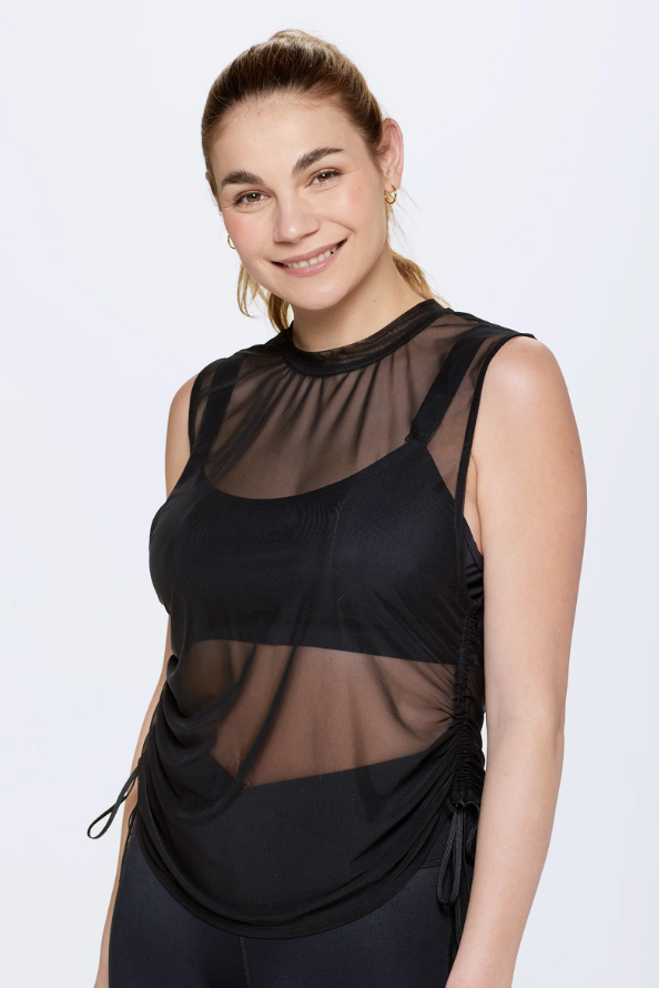 MESH NURSING TANK BLACK