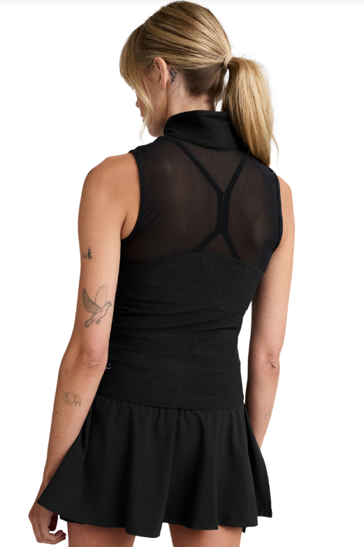 VENICE ZIP FRONT SPACEDYE VEST DARKEST NIGHT