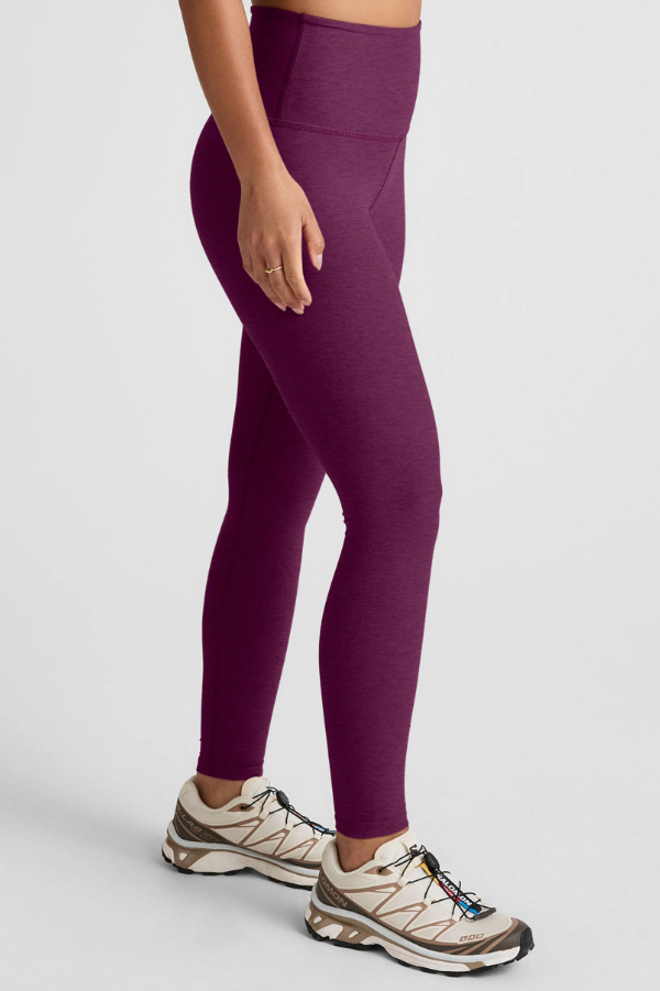 CAUGHT IN THE MIDI SPACEDYE LEGGING AUBERGINE-BEET