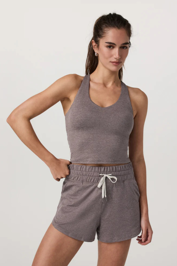 HALO PERFORMANCE CROP TANK 2.0 HUCKLEBERRY HEATHER