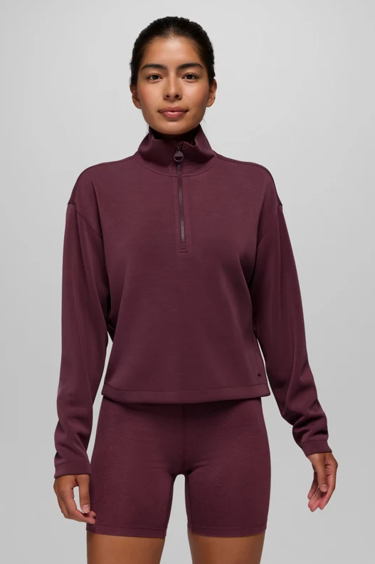 SHEA HALF ZIP PULLOVER DEEP VINO