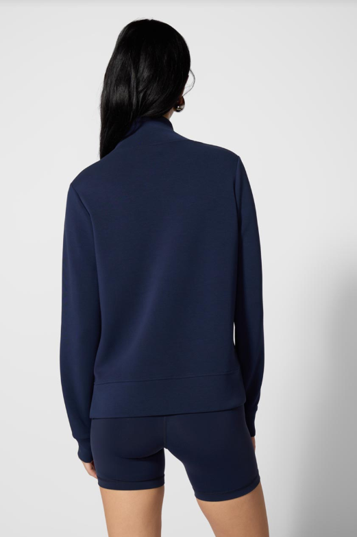 DREAMWEAVE MOCK NECK SWEATSHIRT NAVY