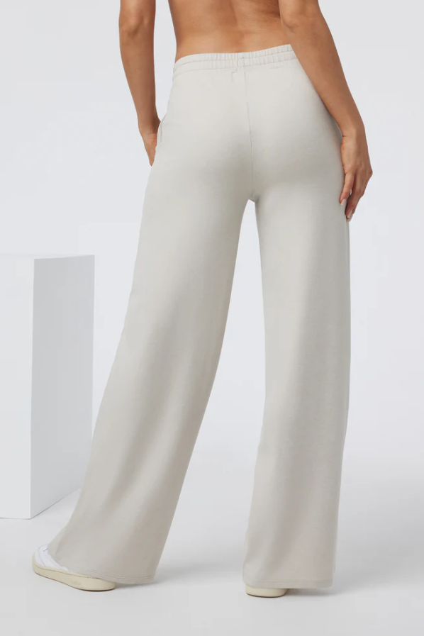 HALO ESSENTIAL WIDELEG PANT ECRU HEATHER
