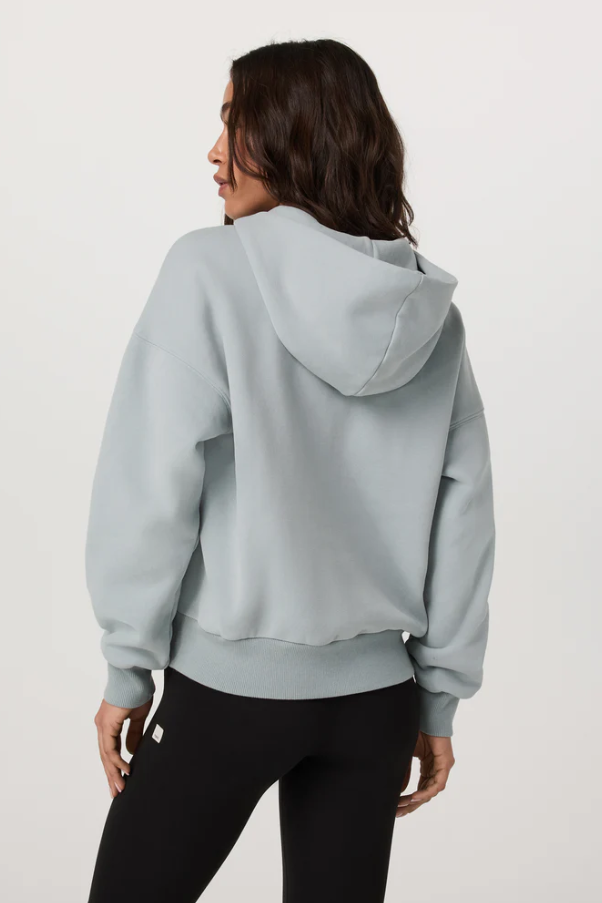RESTORE RELAXED HALF ZIP HOODIE BLUE HAZE