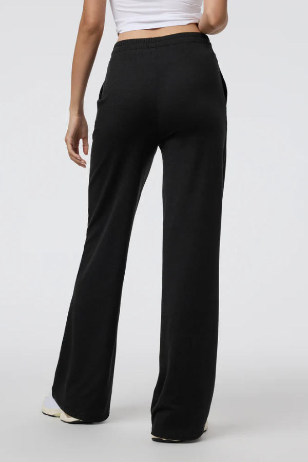 HALO ESSENTIAL WIDELEG PANT BLACK HEATHER