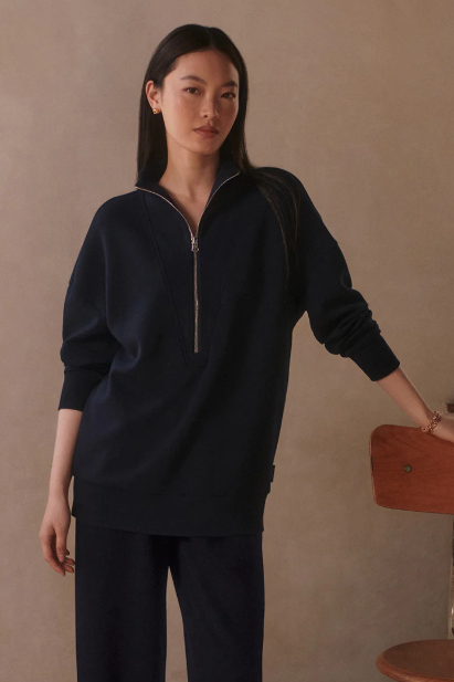 MASIE LONGLINE SWEAT NAVY