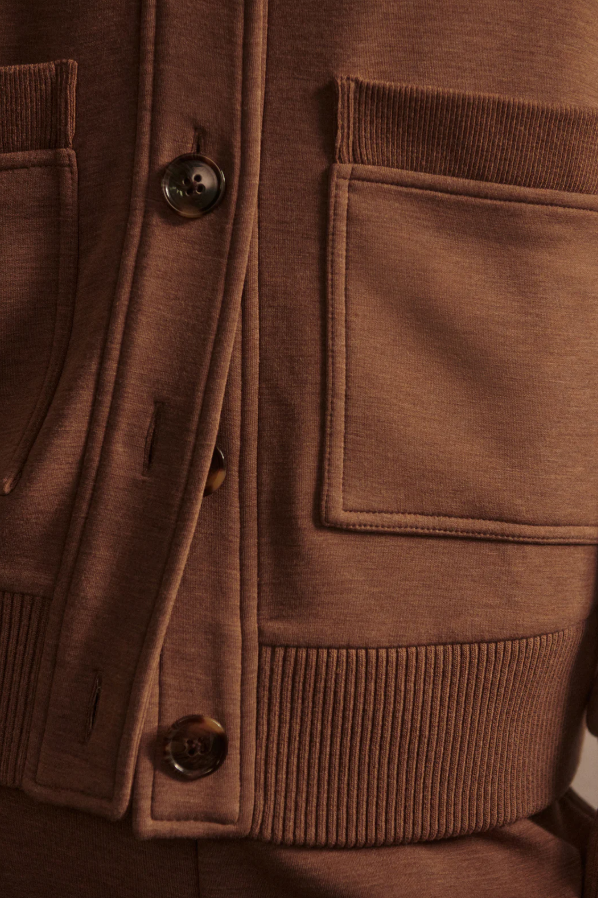 SABRINA BUTTON THROUGH SWEAT GOLDEN BRONZE