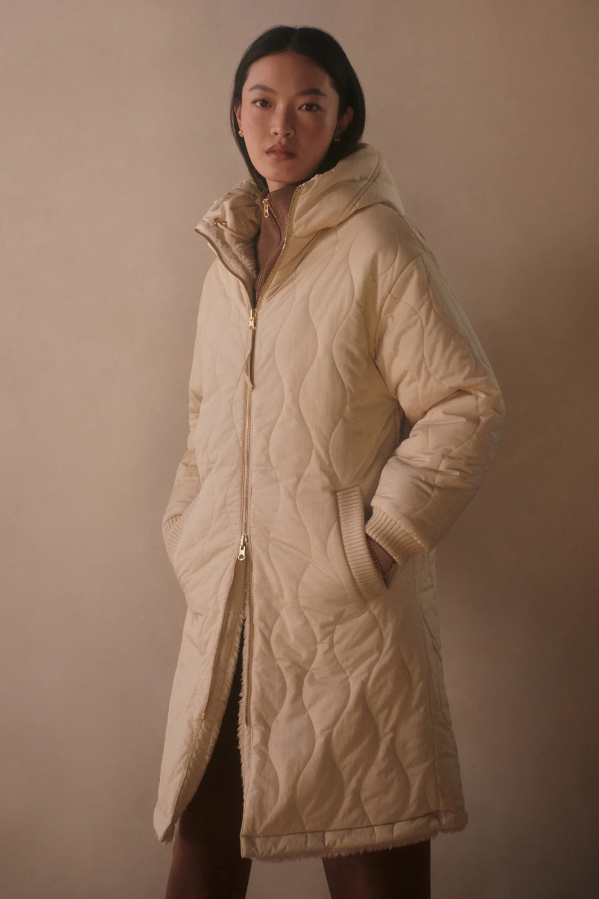 CYRUS REVERSIBLE COAT SANDSHELL