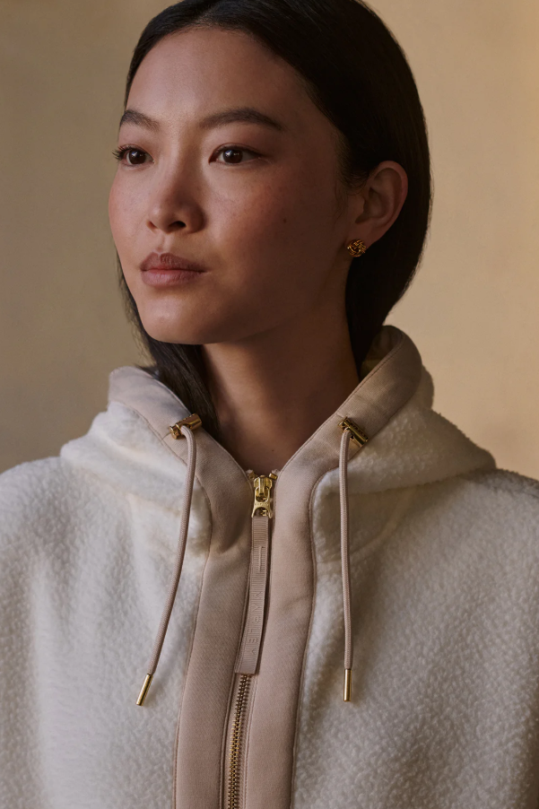 FEY RELAXED FLEECE JACKET EGRET