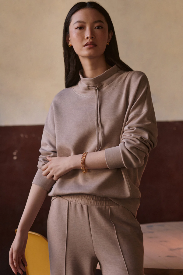 OAKDALE SWEAT TAUPE MARL