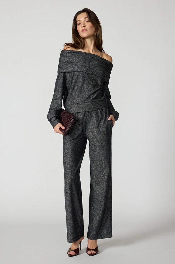 SHIMMER PANT BLACK/SILVER