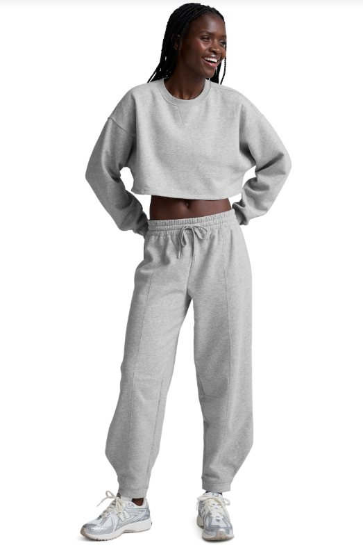 LUXEFLEECE CROPPED SWEATSHIRT GREY