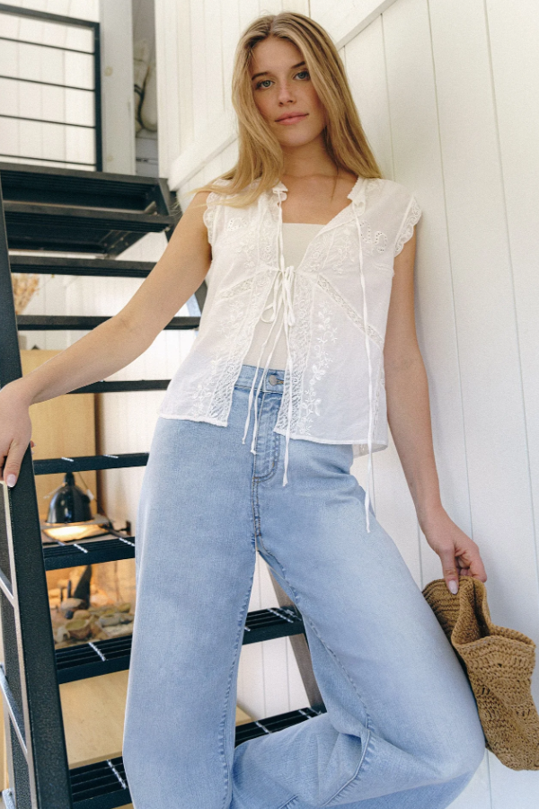 LILY WIDE LEG JEAN BEGONIA