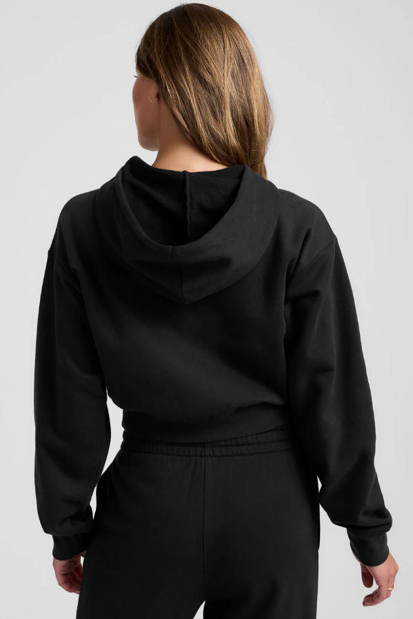 LUXEFLEECE ZIP UP HOODIE BLACK