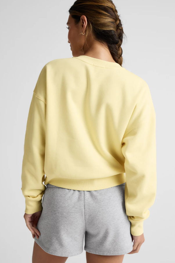 LUXEFLEECE CREWNECK SWEATSHIRT YELLOW SWIRL