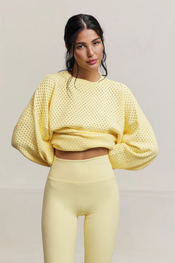 OLLY CROCHET SWEATER VANILLA