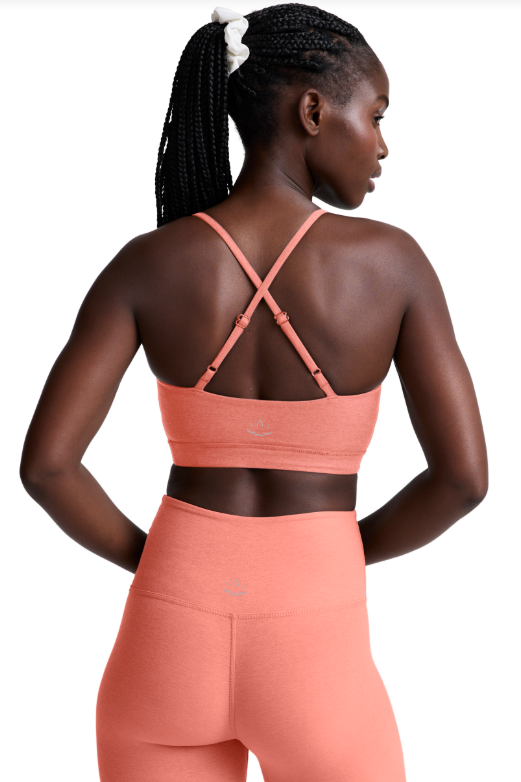 FRONT TWIST STRAPPY SPACEDYE BRA DREAMSICLE