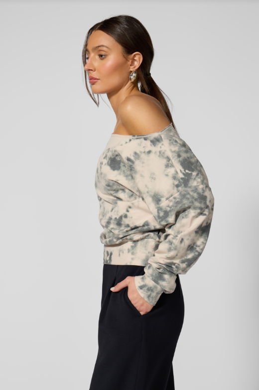 FLASHDANCE SWEATSHIRT MOONBEAM SHIBORI