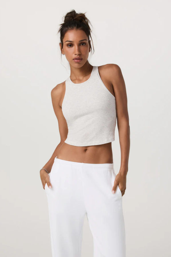 POSE PLYO TANK WHITE HEATHER