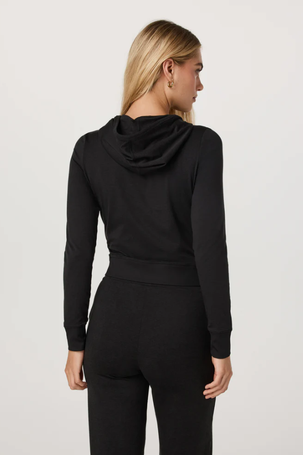 HALO MINI FULL ZIP HOODIE BLACK HEATHER