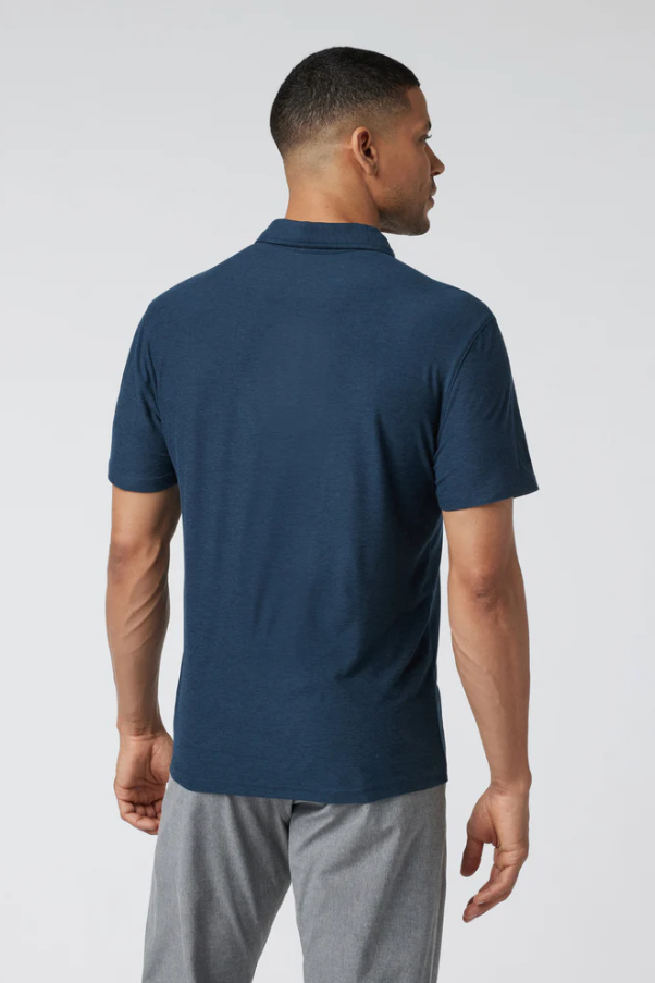 STRATO TECH POLO NAVY HEATHER