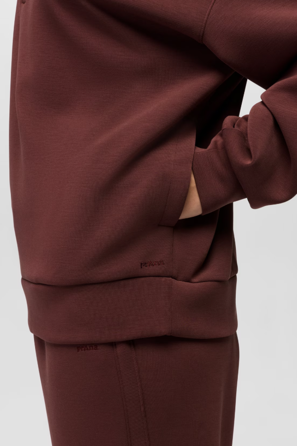 SHEA HALF ZIP SWEAT CACAO