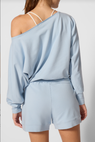 COMFORT LITE BOAT NECK LONGSLEEVE BLUE FOG