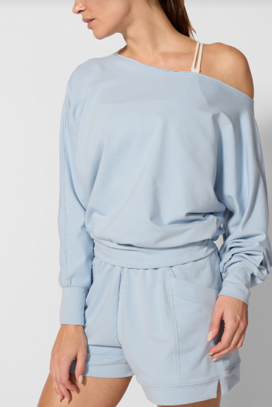 COMFORT LITE BOAT NECK LONGSLEEVE BLUE FOG