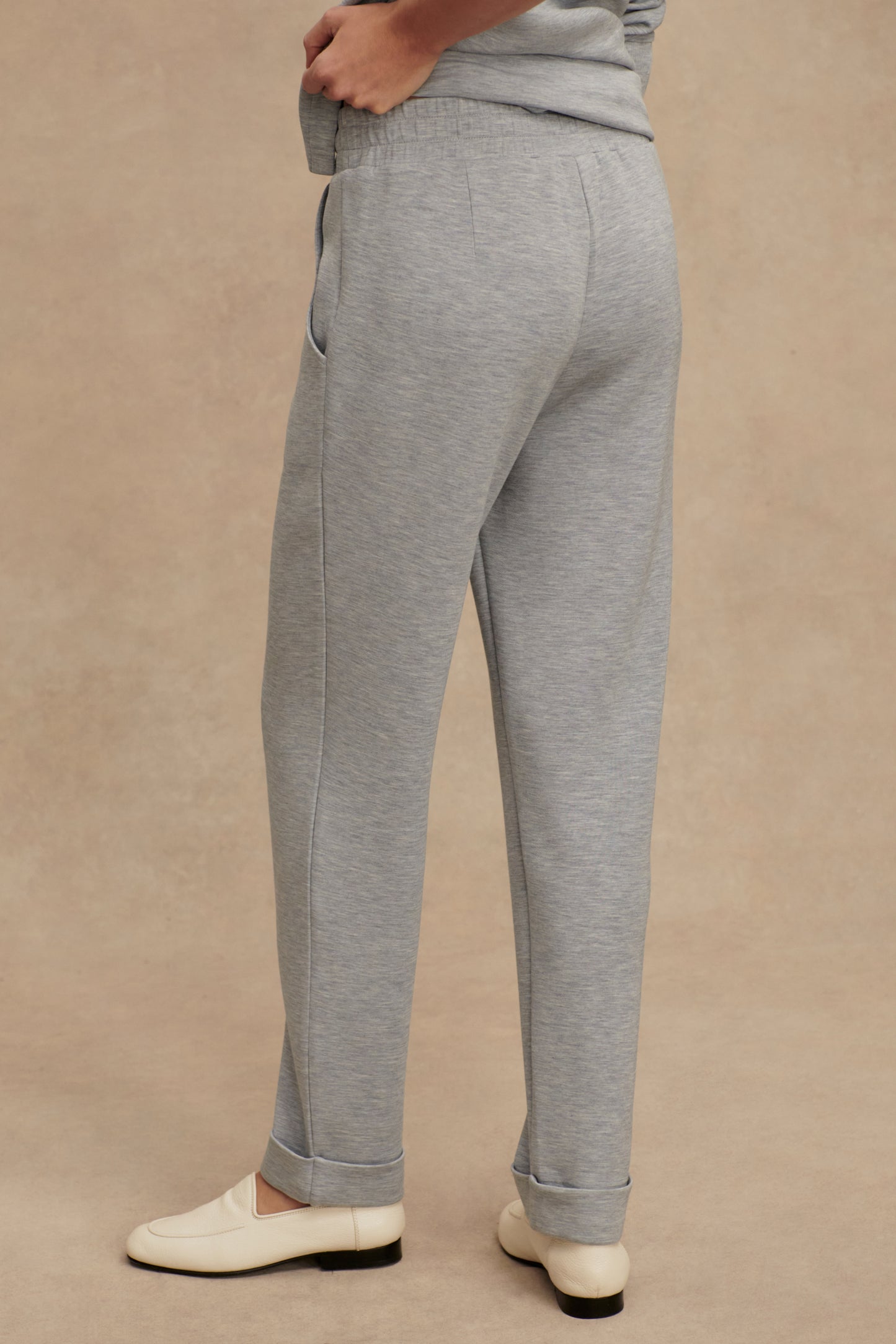 ROLLED CUFF PANT MID BLUE