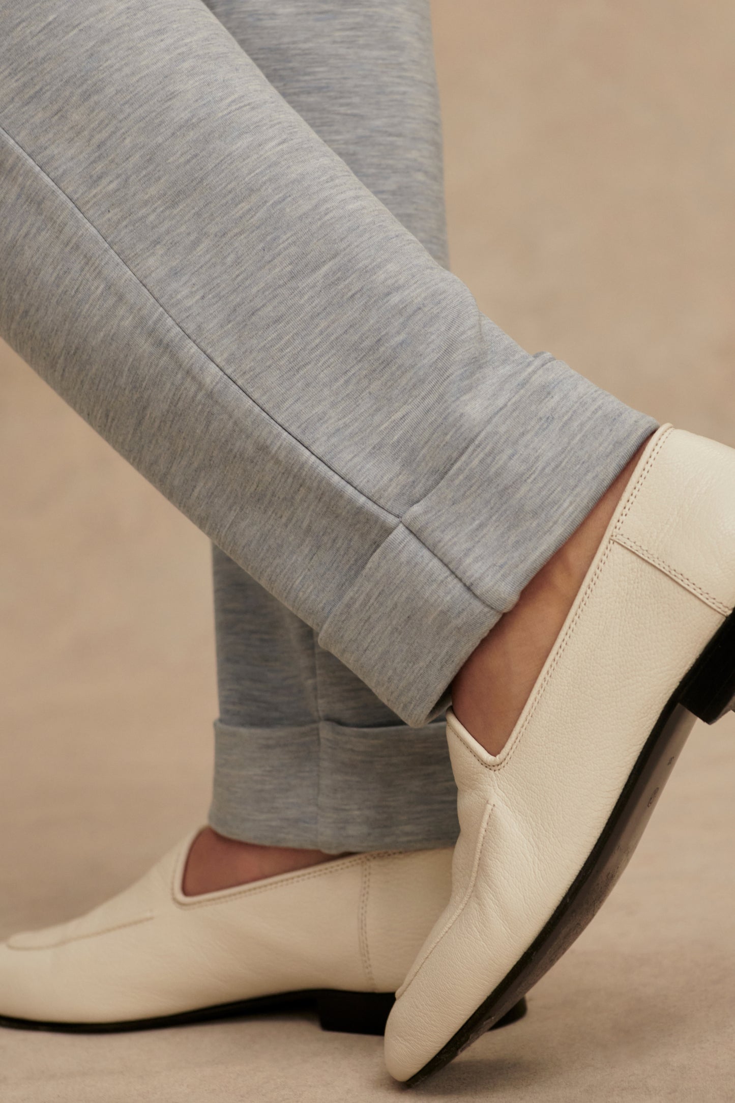 ROLLED CUFF PANT MID BLUE