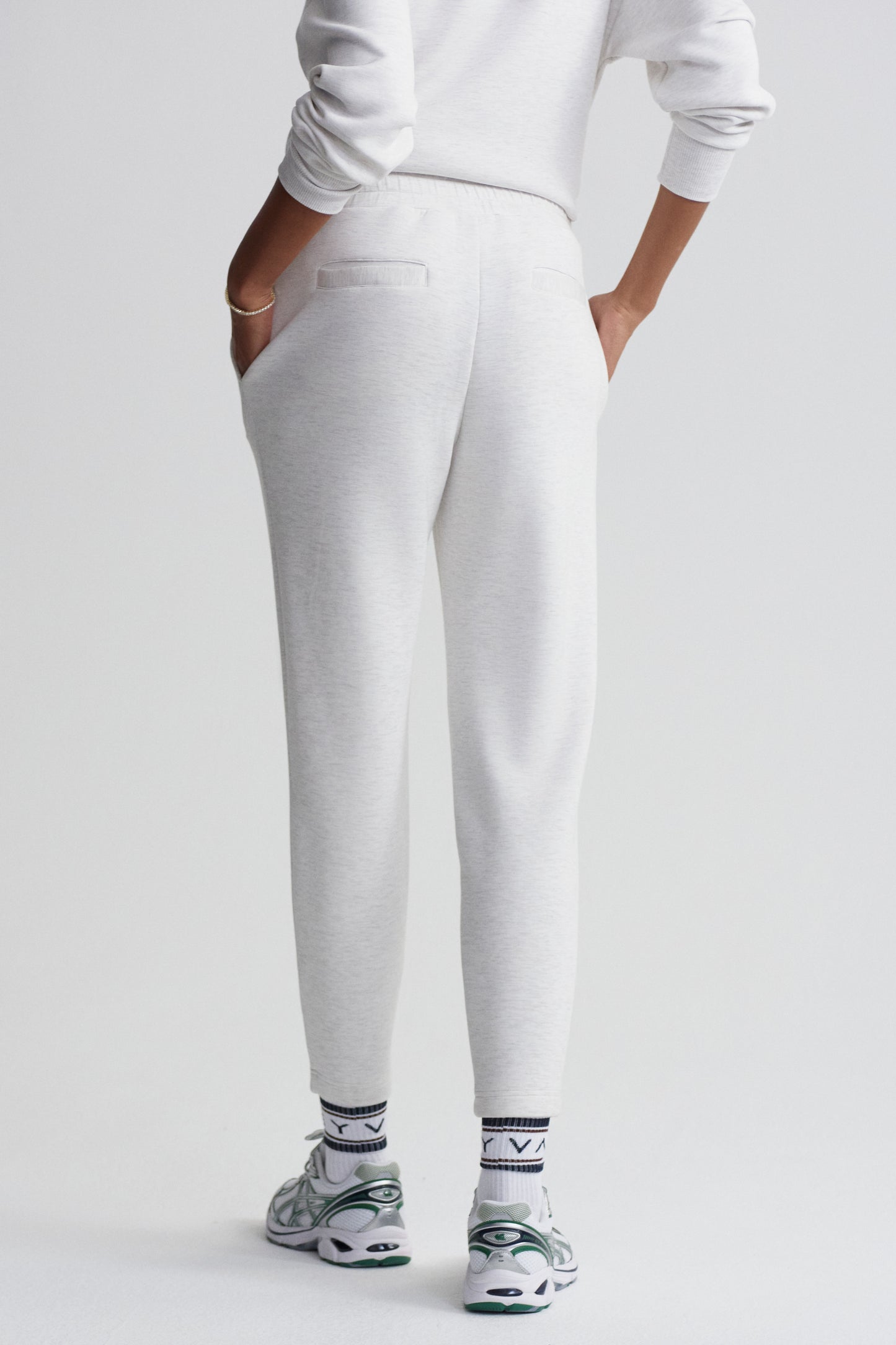 SLIM PANT IVORY MARL