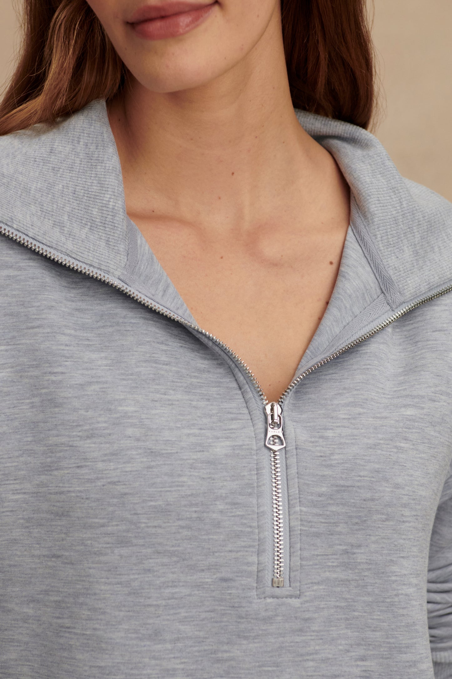 LARSON HALF ZIP SWEAT MID BLUE
