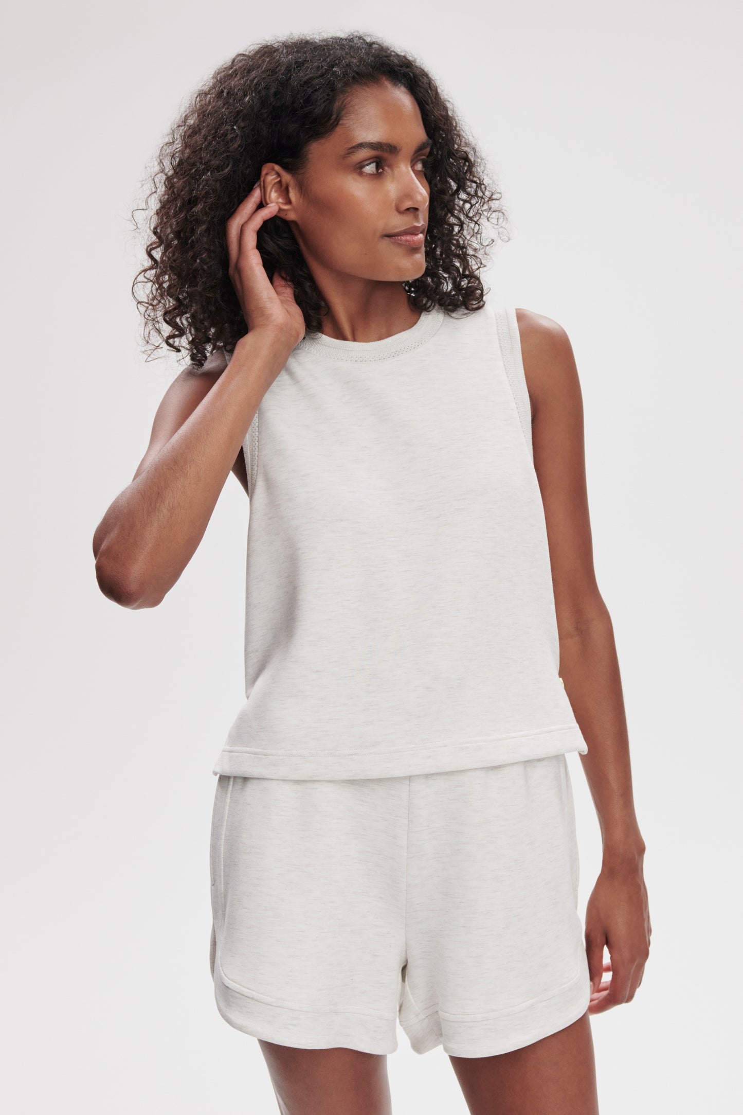 SHEA CROP TANK IVORY