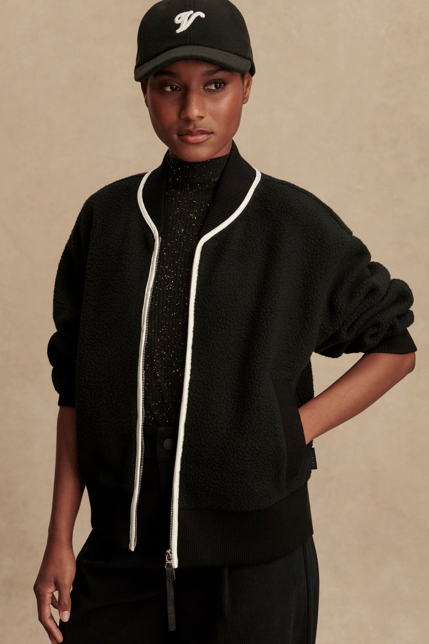 HANSLEY FLEECE JACKET BLACK